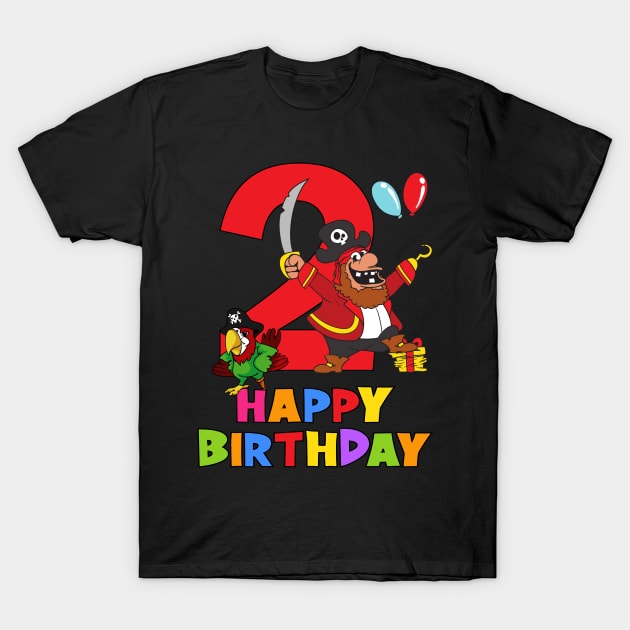 2nd Birthday Party 2 Year Old 2 Years T-Shirt by KidsBirthdayPartyShirts